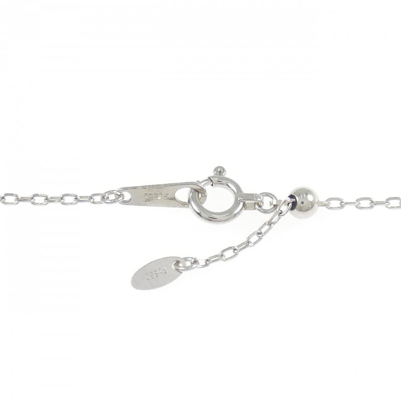 PT900/PT850 ハート スフェーン ネックレス 1.48CT