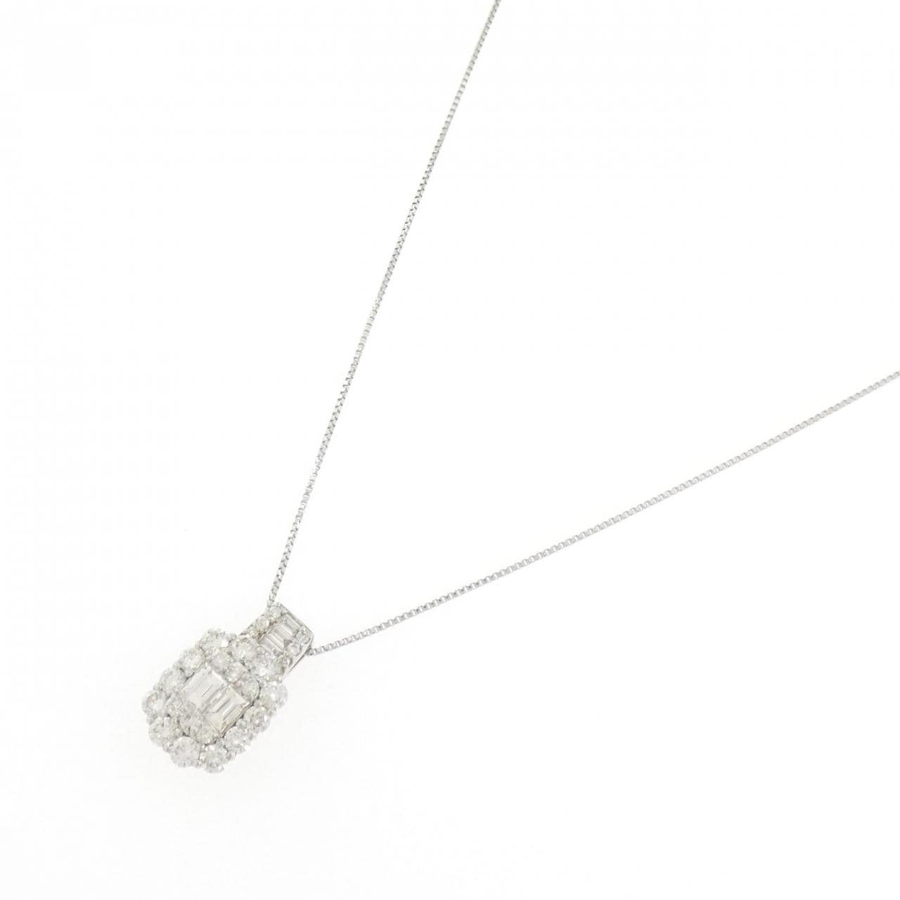 【新品】PT900/PT850 ダイヤモンド ネックレス 0.85CT