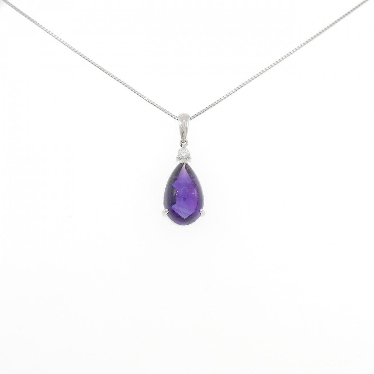 PT900/PT850 アメジスト ネックレス 3.60CT