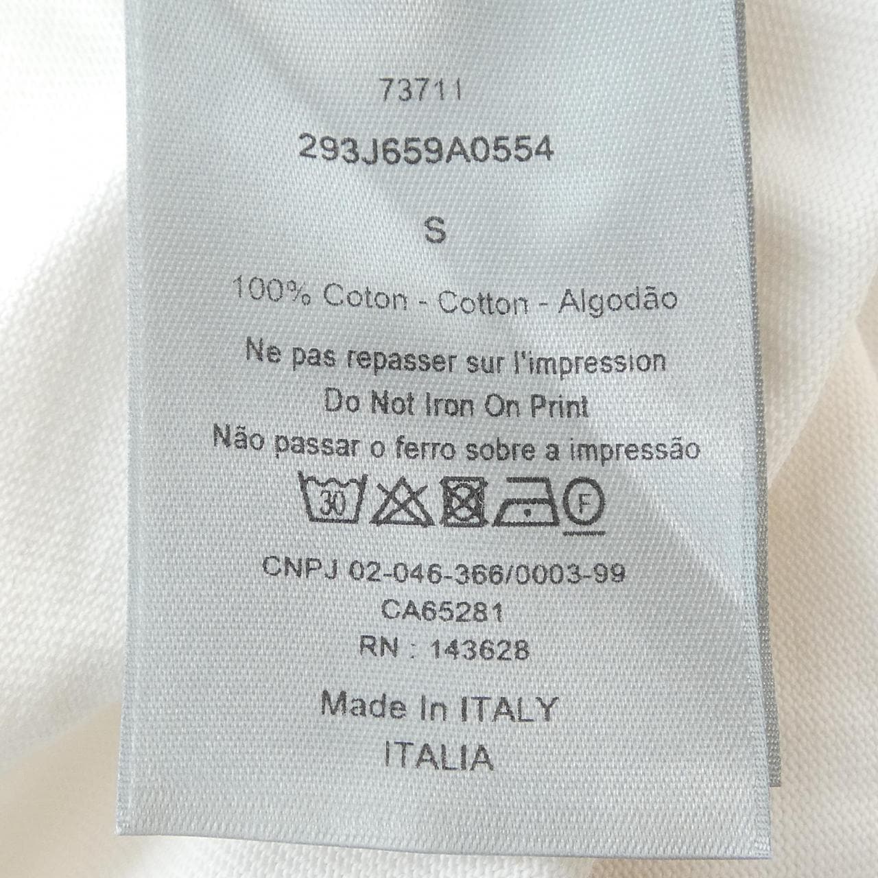 ディオール DIOR コットンコンパクトジャージーTシャツ 293J659A0554 Tシャツ