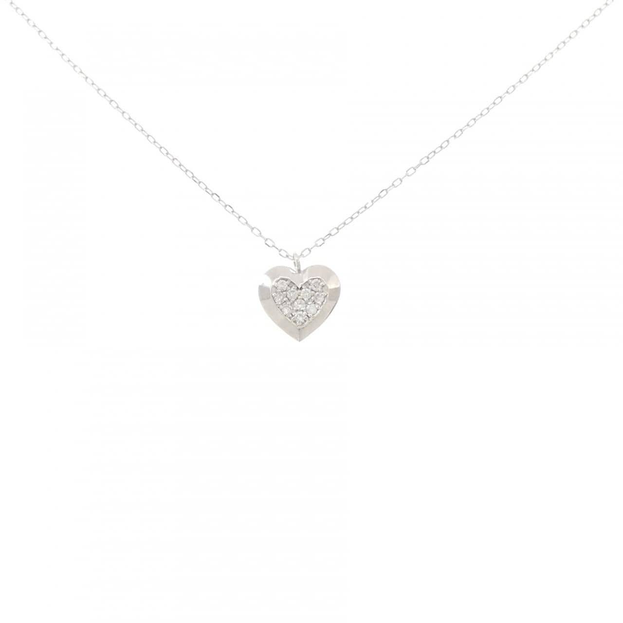 コメ兵｜K10WG ハート ダイヤモンド ネックレス 0.06CT｜ジュエリー