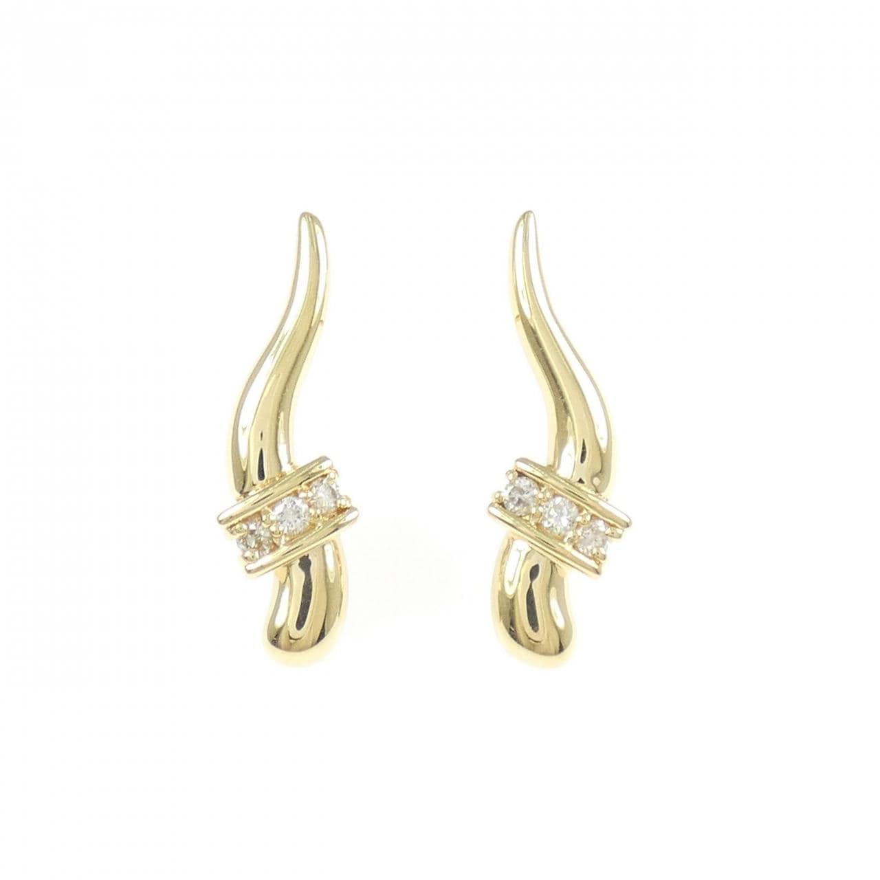 K18YG ダイヤモンド ピアス 0.12CT