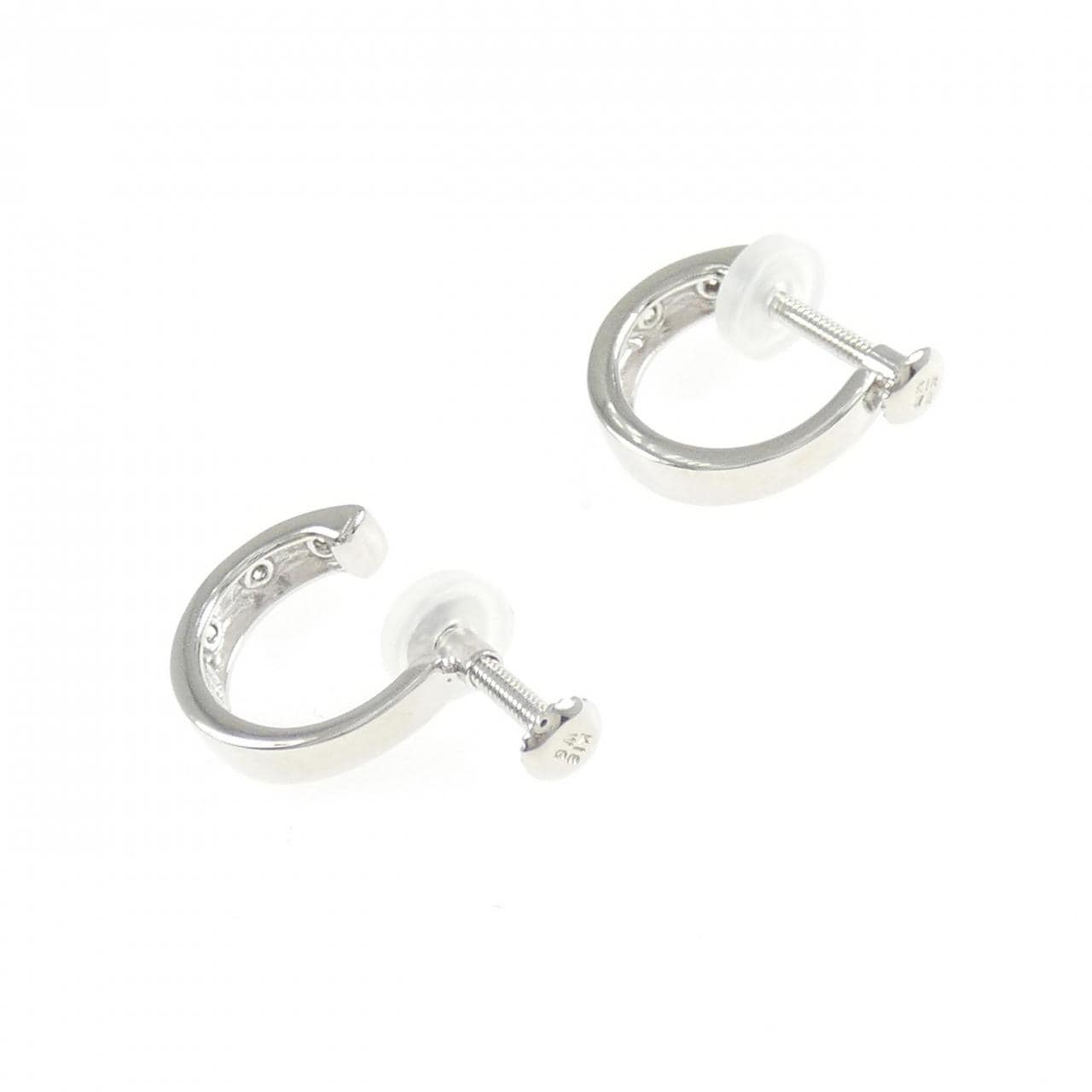 K18WG ダイヤモンド イヤリング 0.08CT