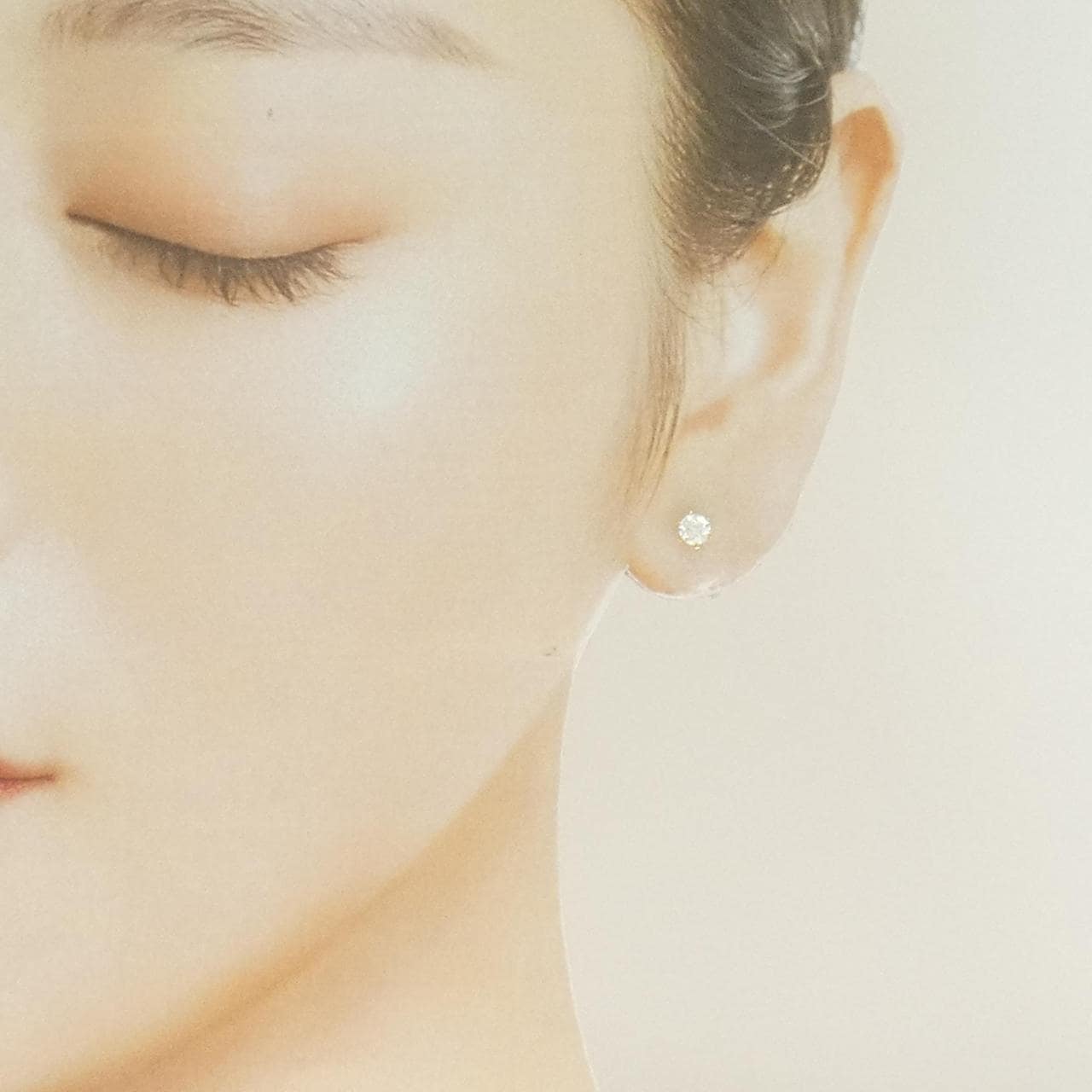 【リメイク】K18YG/ST ダイヤモンド ピアス 0.212CT 0.218CT E-F SI1 EXT H&C