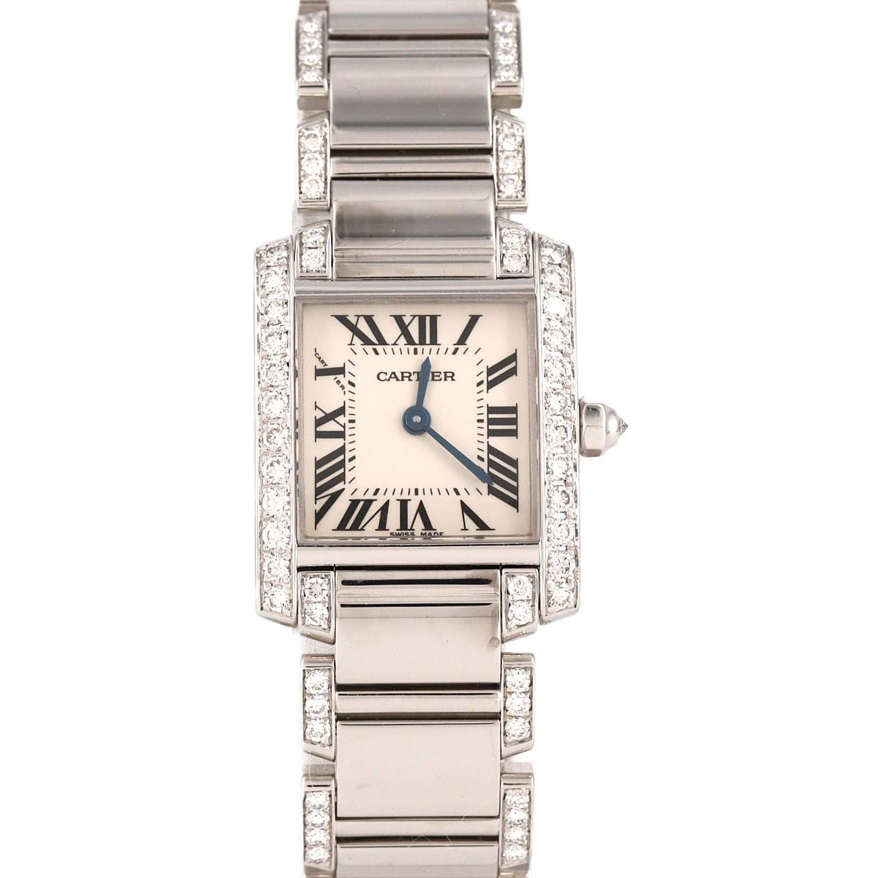 カルティエ タンクフランセーズSM WG/D･ブレスハーフD WE1002SC WG クォーツ