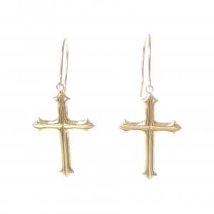 【新品】K18YG クロス ピアス