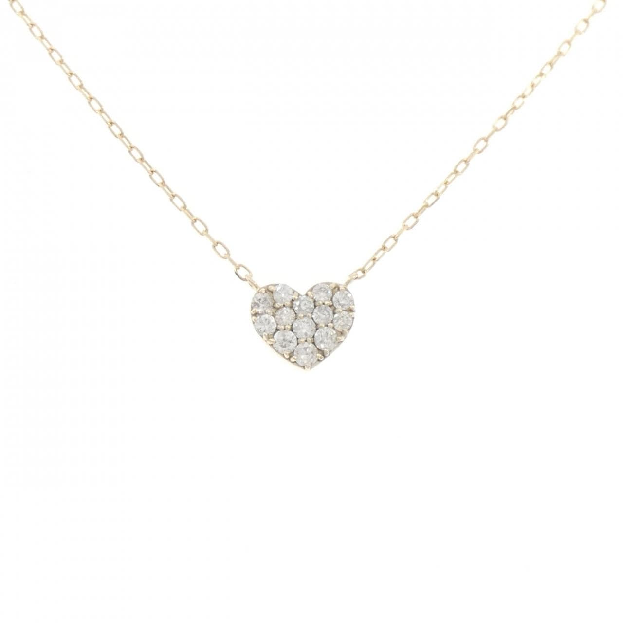 K10YG ハート ダイヤモンド ネックレス 0.30CT