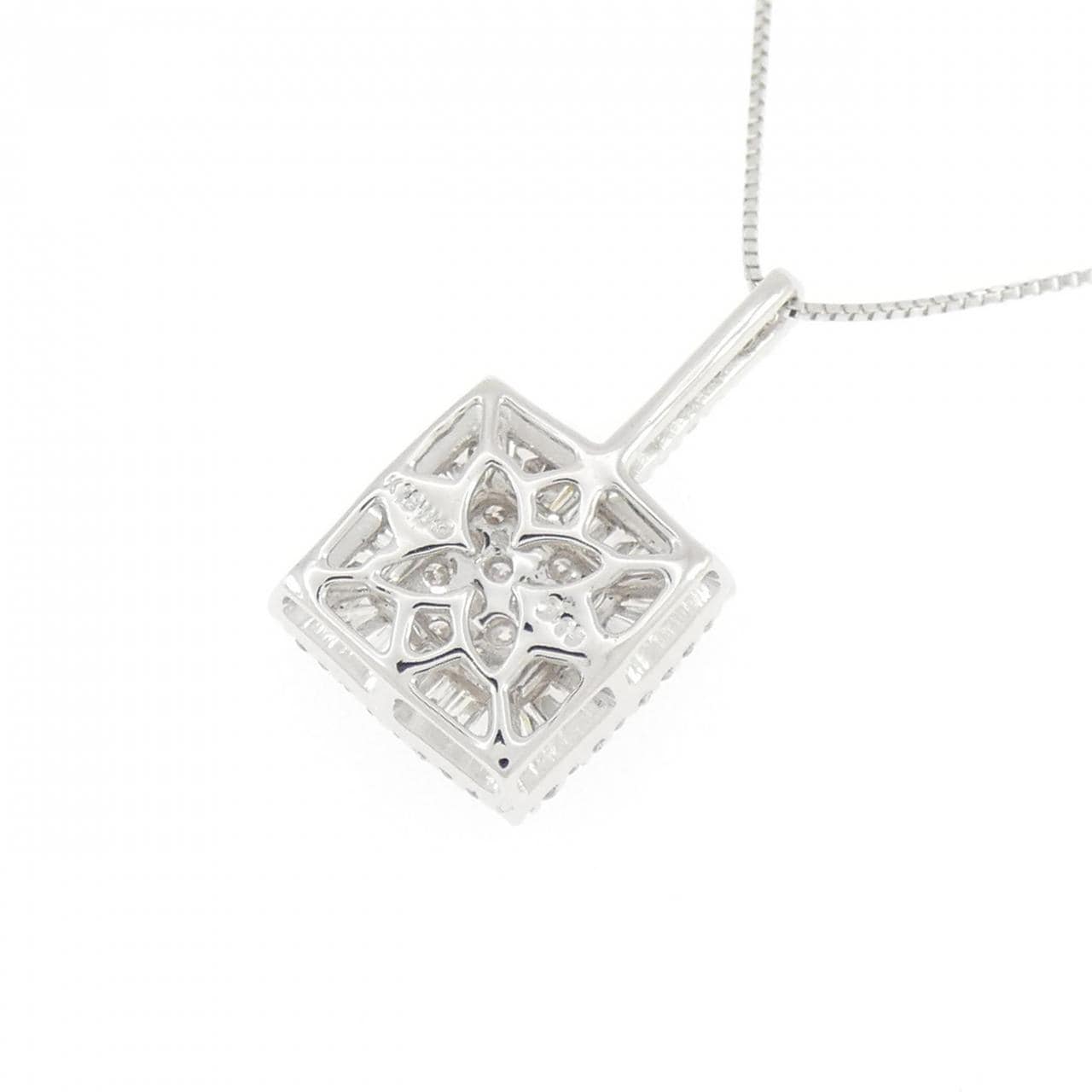 K18WG ダイヤモンド ネックレス 0.65CT