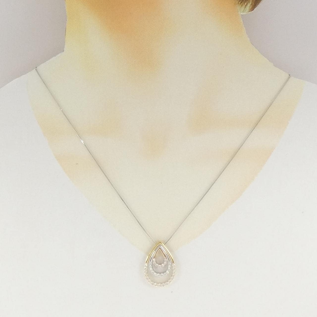 K18YG/PT950/PT850/K18PG ダイヤモンド ネックレス 0.85CT