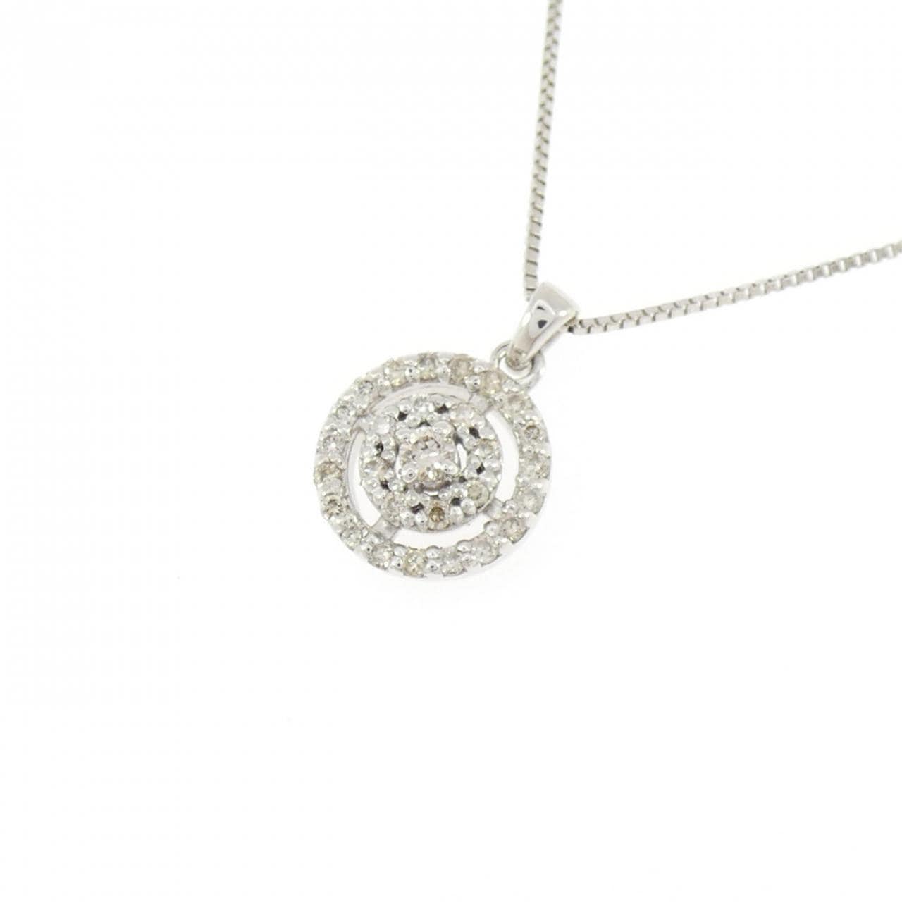 K10WG ダイヤモンド ネックレス 0.10CT