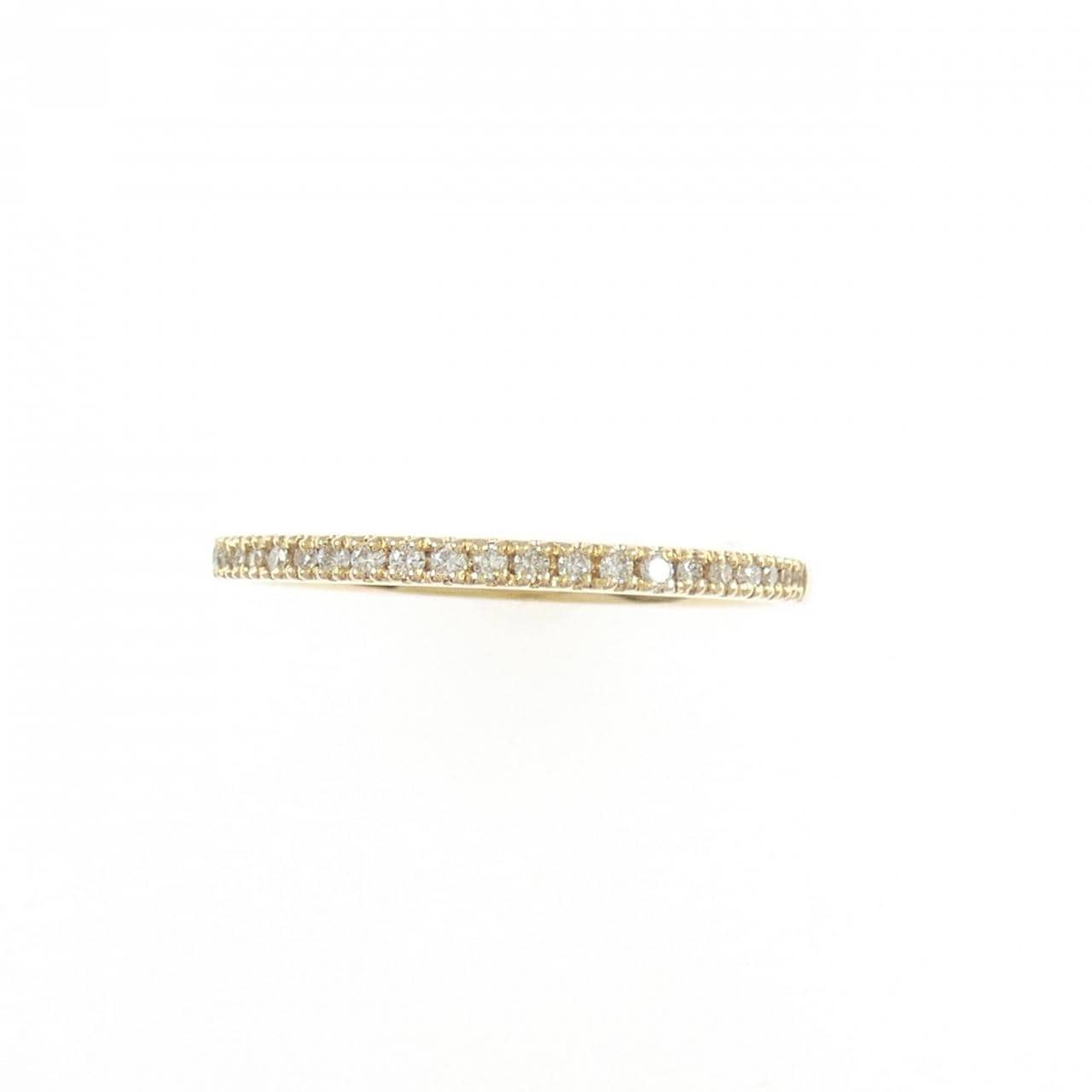 K18YG ハーフエタニティ ダイヤモンド リング 0.10CT