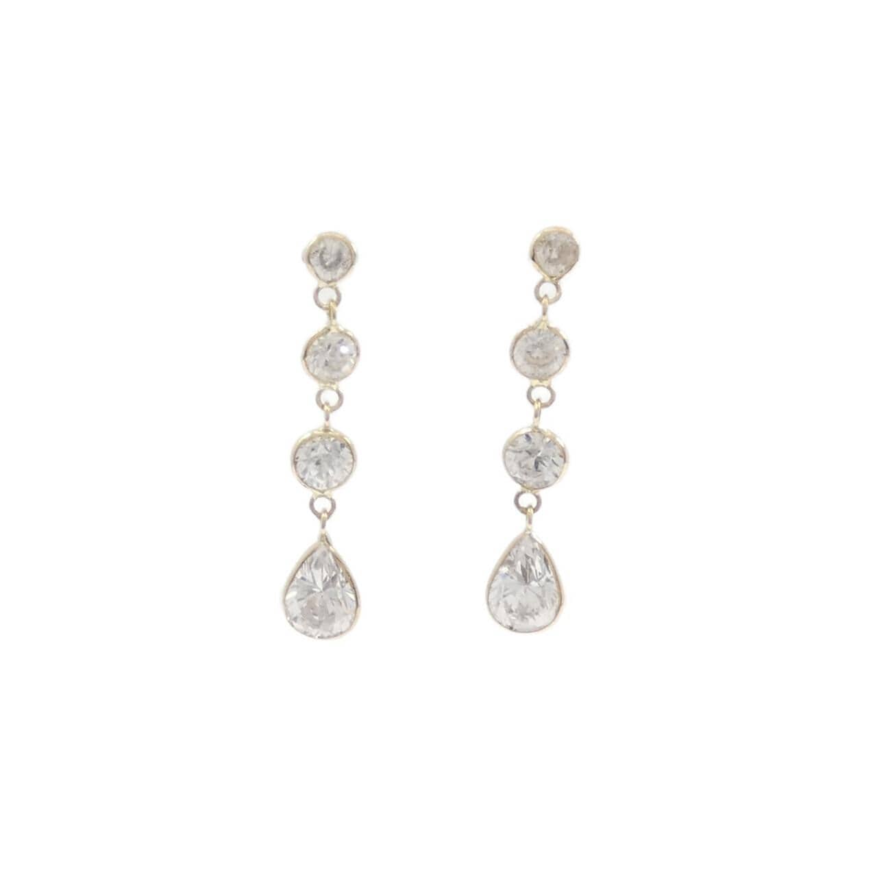 K18YG キュービック ピアス