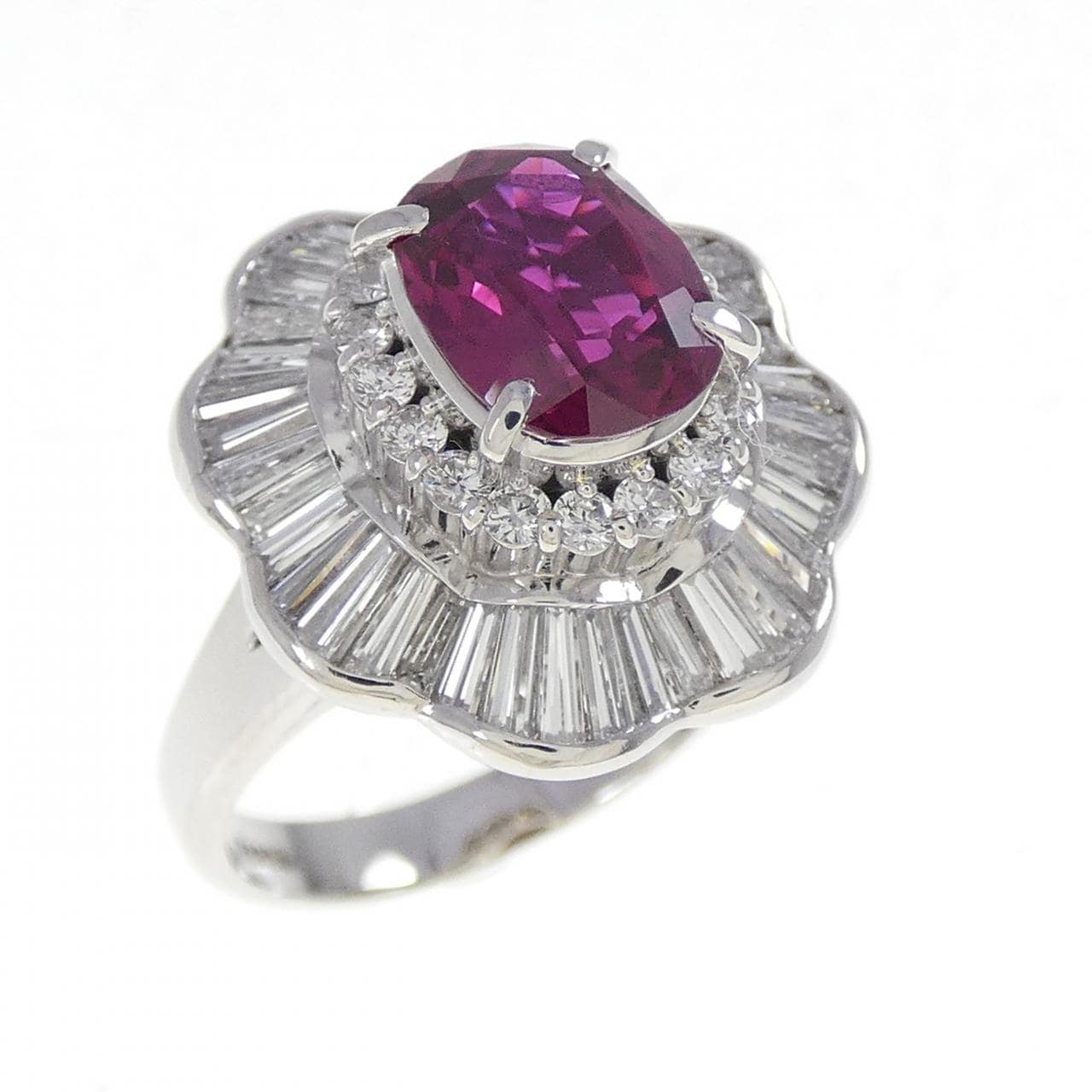 PT900 ルビー リング 2.09CT