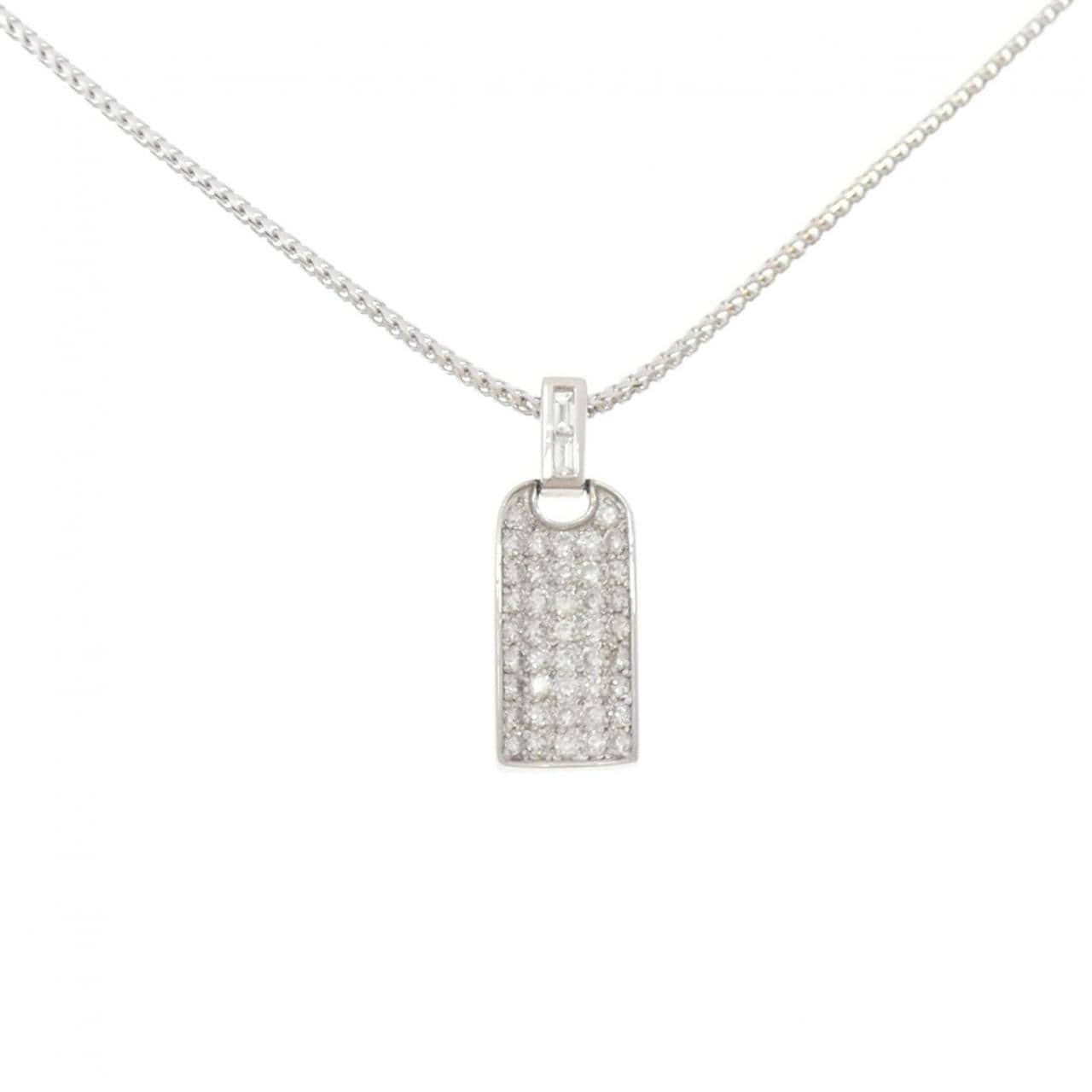 PT900/750WG パヴェ ダイヤモンド ネックレス 0.58CT