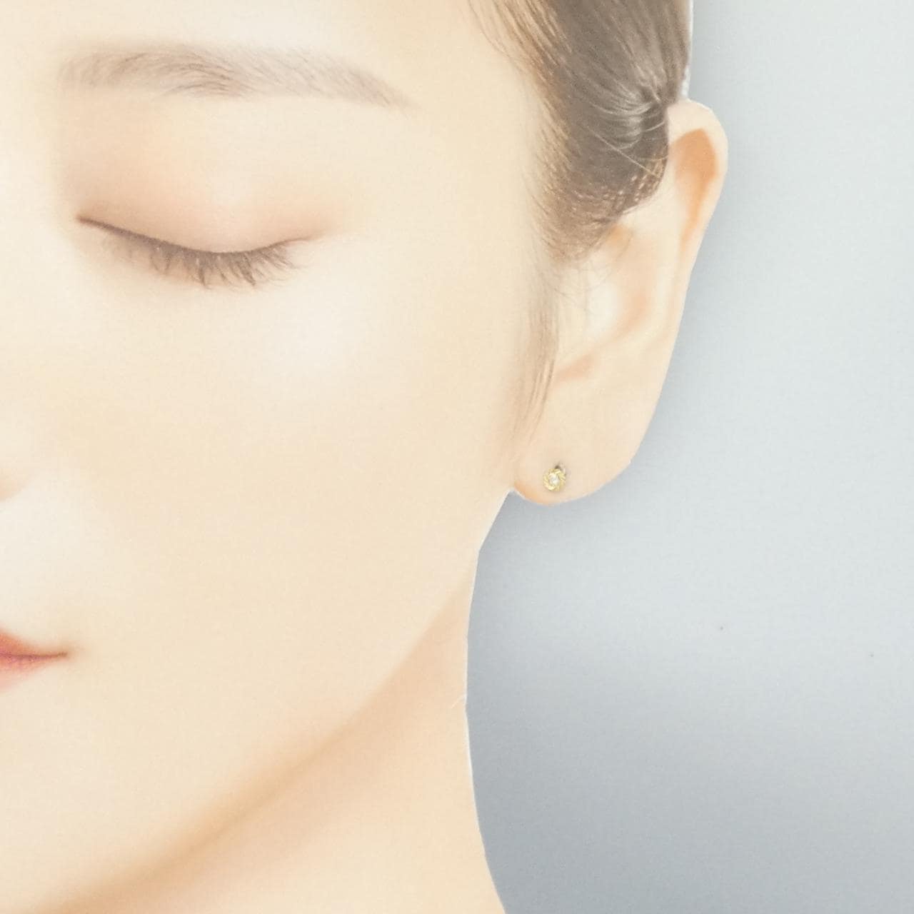 K18YG鑽石耳環0.06CT