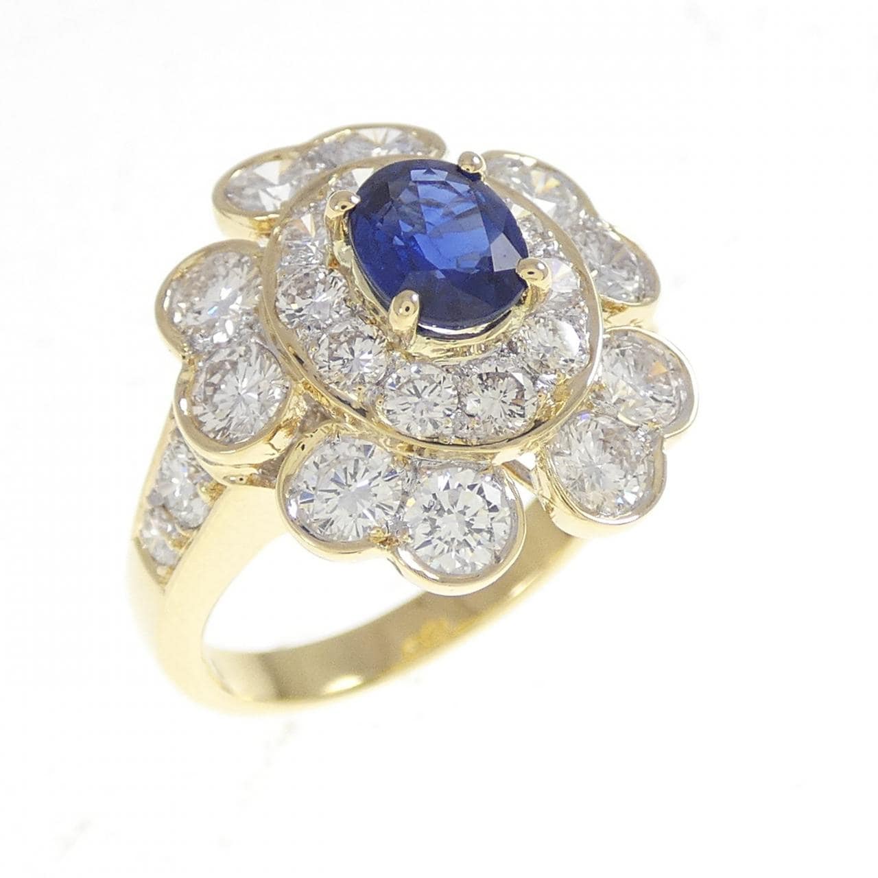 750YG サファイヤ リング 0.79CT