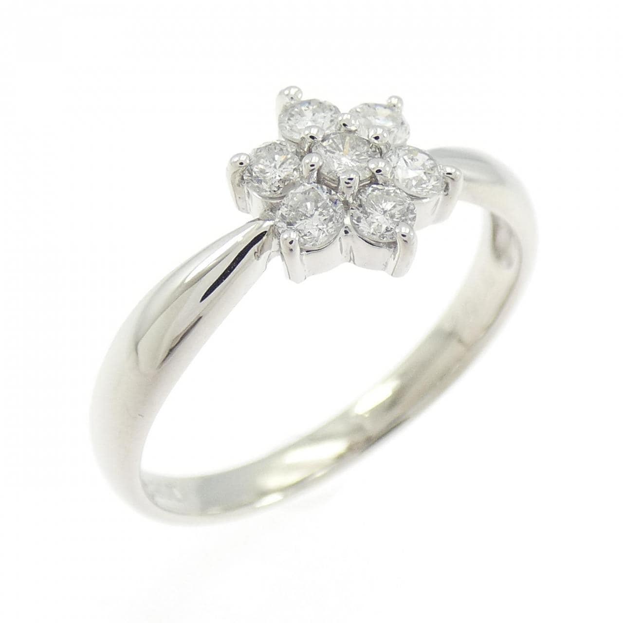 PT900 フラワー ダイヤモンド リング 0.302CT