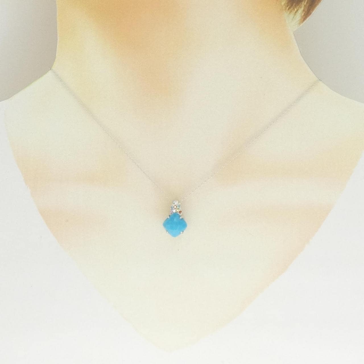 K18WG ターコイズ ネックレス