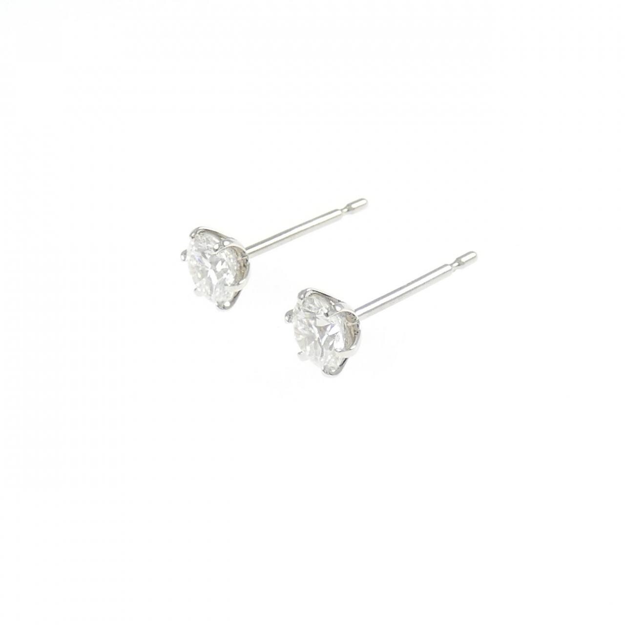 【リメイク】PT900/ST ダイヤモンド ピアス 0.322CT 0.326CT F VS2 EXT-VG