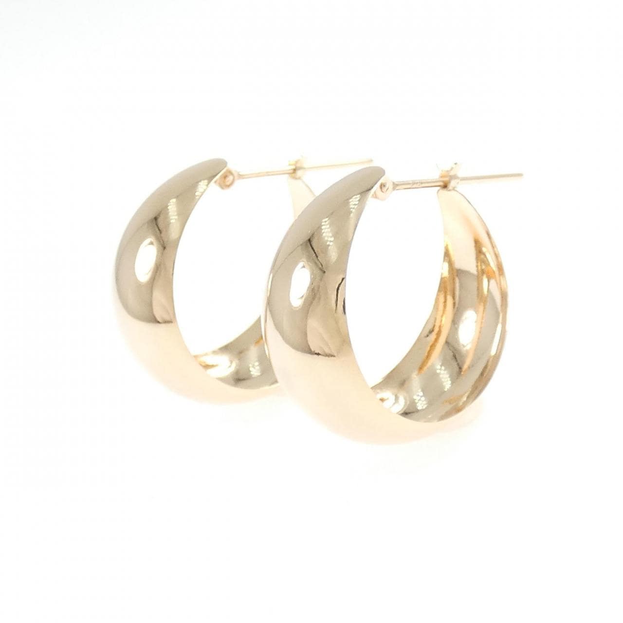 K18PG hoop earrings