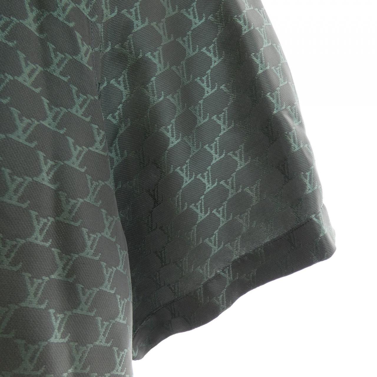 ルイヴィトン LOUIS VUITTON ショートスリーブジャガードシルクプレンドシャツ HRS30WKSY S／Sシャツ