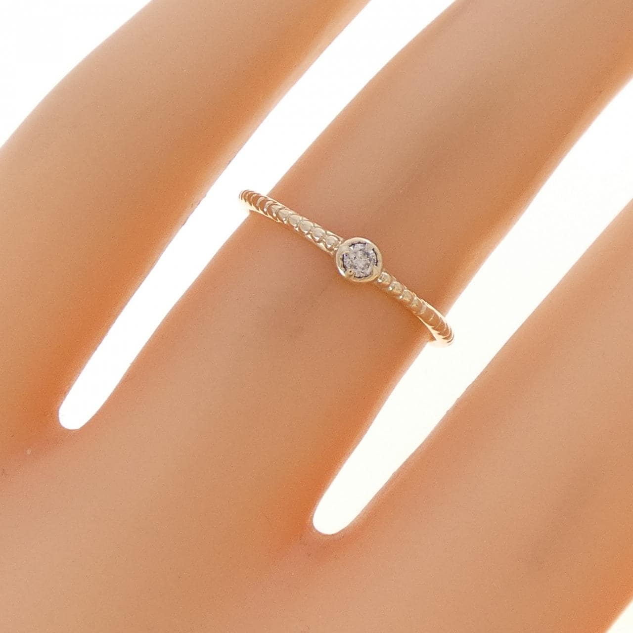 K10YG ダイヤモンド リング 0.03CT