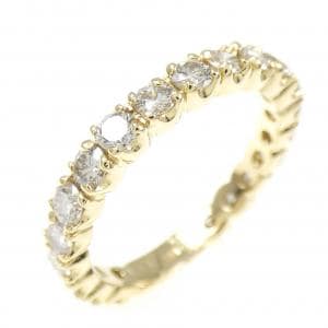 K18YG ハーフエタニティ ダイヤモンド リング 1.00CT