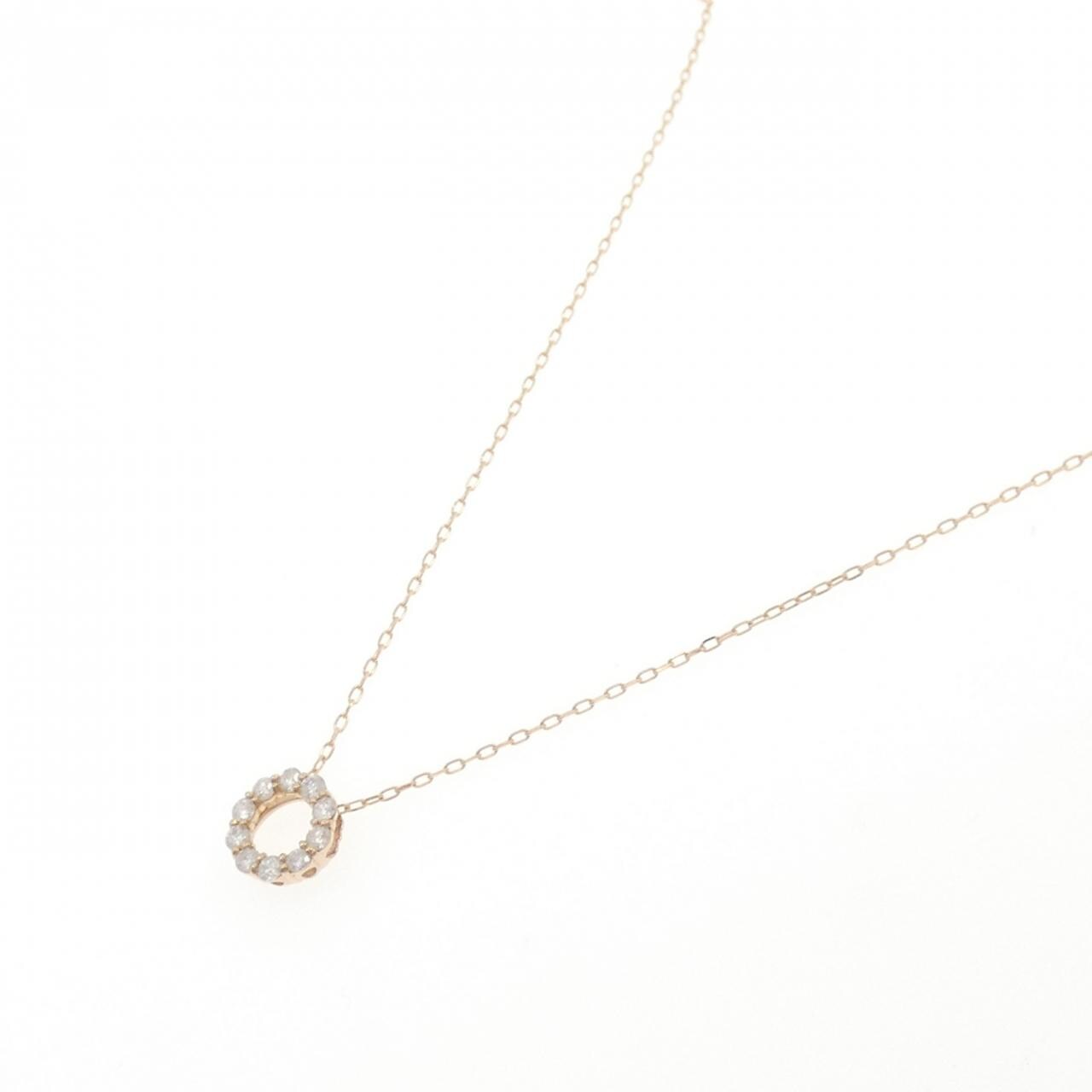K18PG ダイヤモンド ネックレス 0.33CT