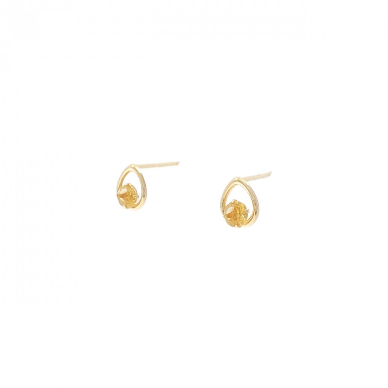 [BRAND NEW] K18YG citrine earrings