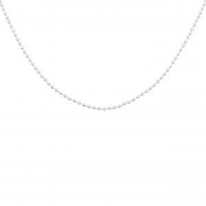 K18WG ボール チェーンネックレス