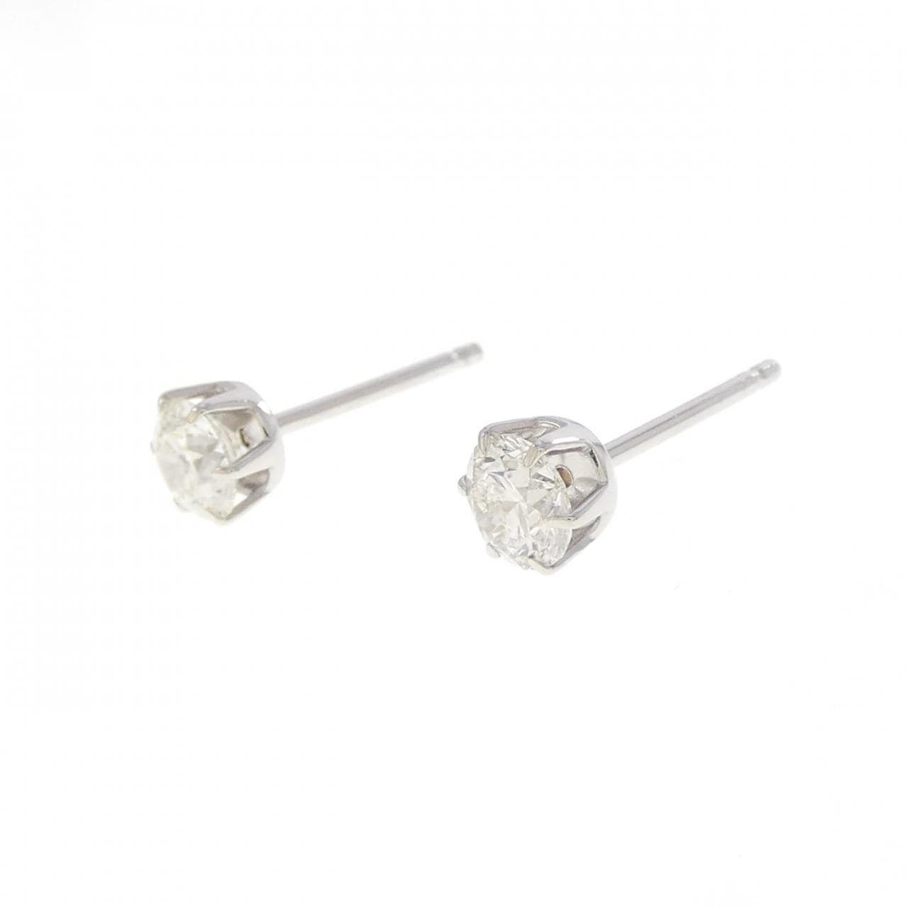 PT900 ダイヤモンド ピアス 0.401CT 0.412CT J SI1-2 VG