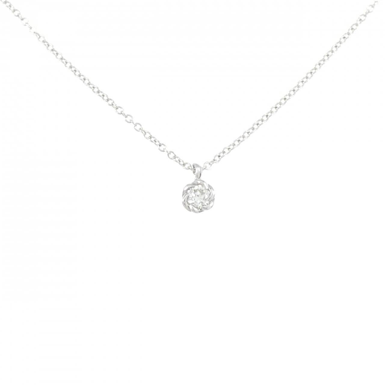 K18WG ダイヤモンド ネックレス 0.11CT