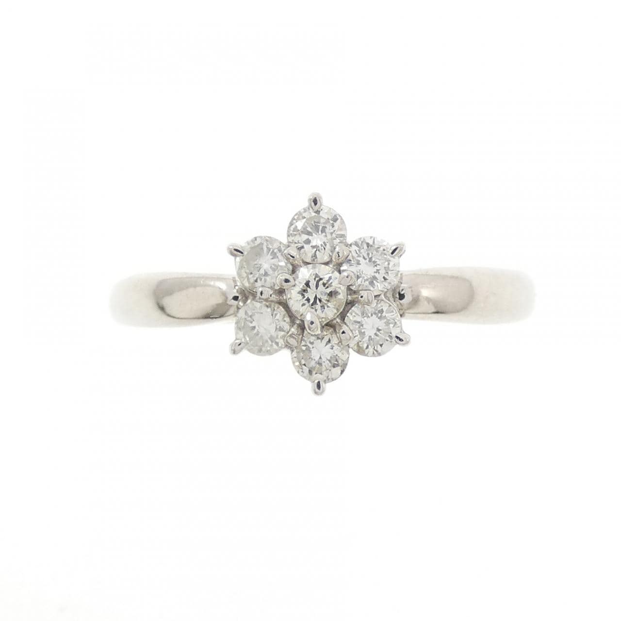 PT900 フラワー ダイヤモンド リング 0.30CT