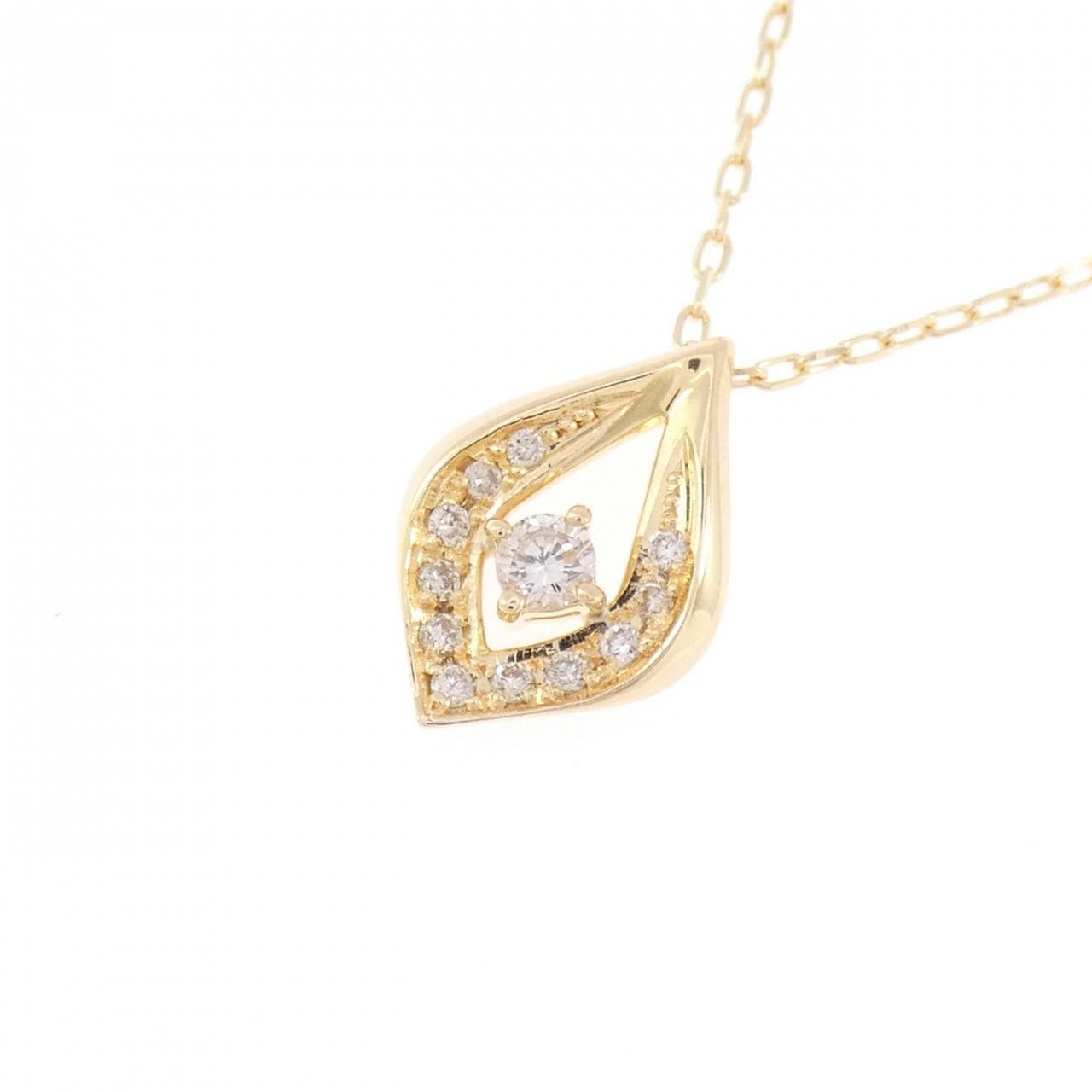 K18YG ダイヤモンド ネックレス 0.12CT