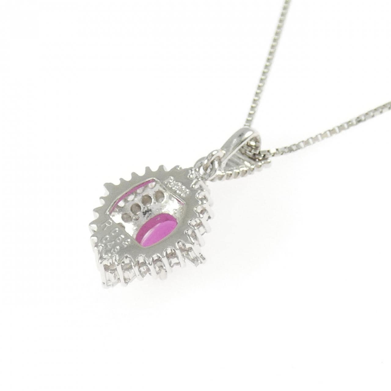 PT900/PT850 ルビー ネックレス 0.52CT