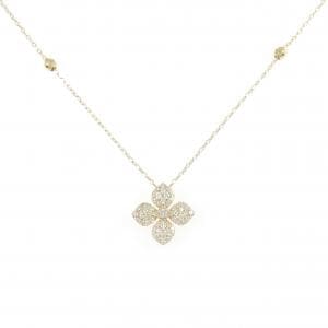 K18YG フラワー ダイヤモンド ネックレス 0.26CT