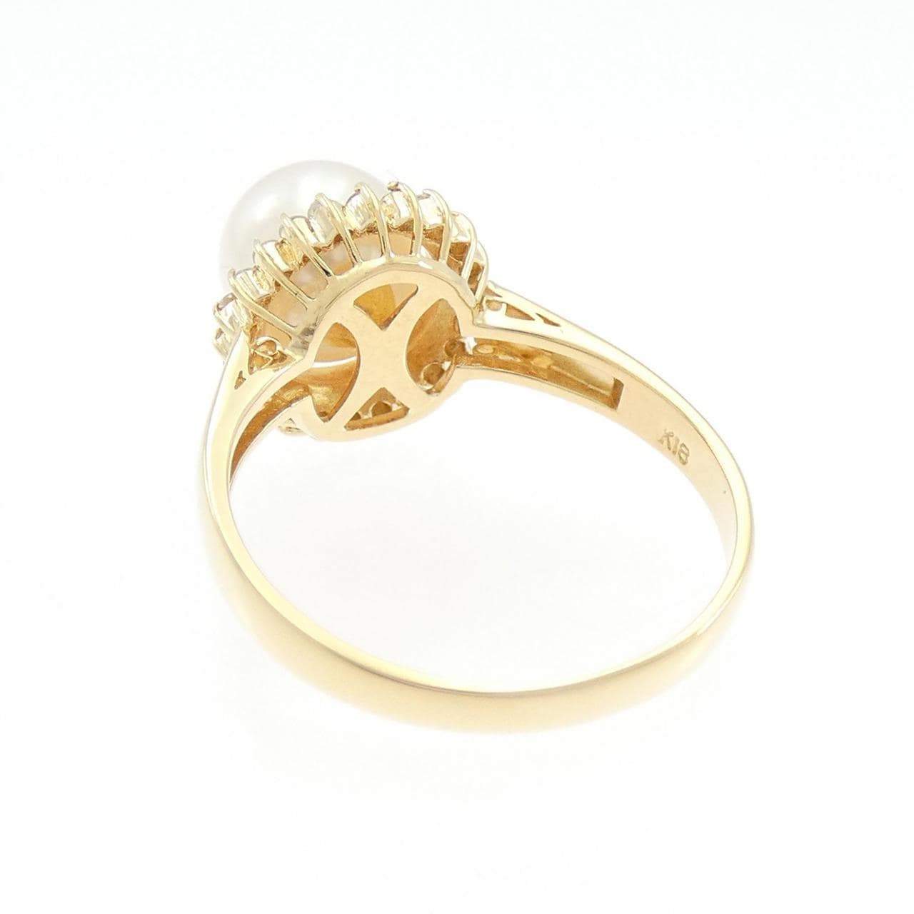 K18YG アコヤパール リング 7.5mm