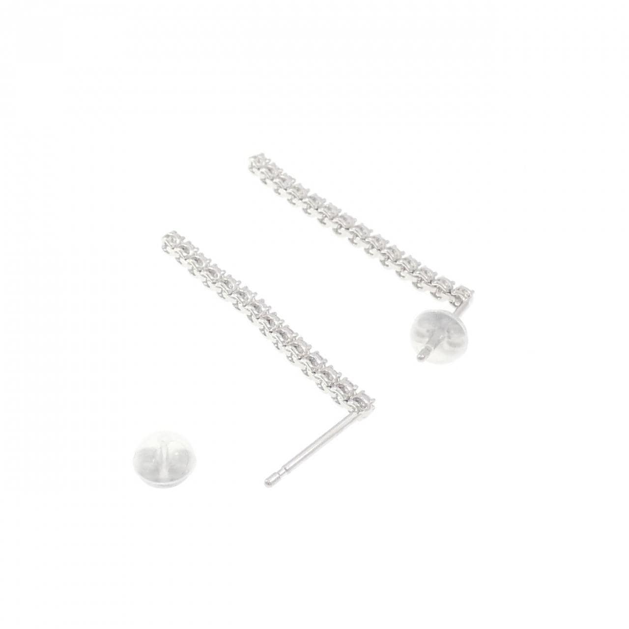 K18WG ダイヤモンド ピアス 0.34CT