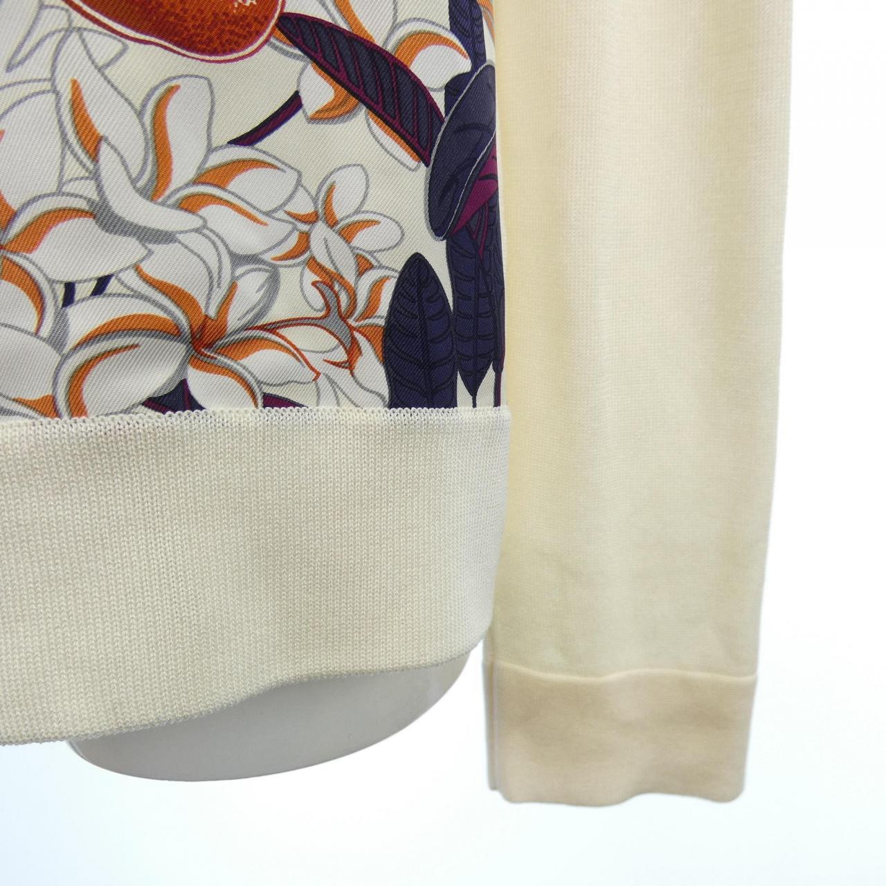 エルメス HERMES FLAMINGO PARTY *77-7771 ツイルレーヌ カーディガン