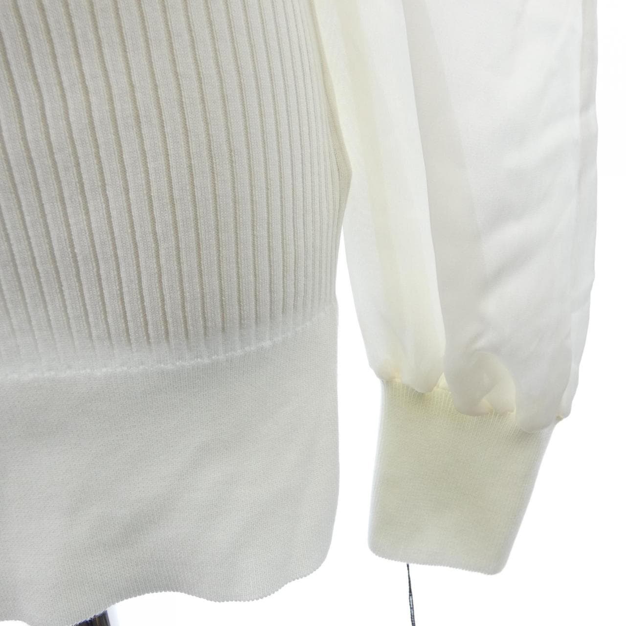 サカイ SACAI SATIN X COTTON KNIT PULLOVER 26-08336 ニット