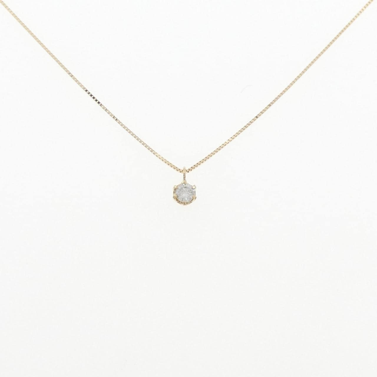 K18YG ソリティア ダイヤモンド ネックレス 0.08CT