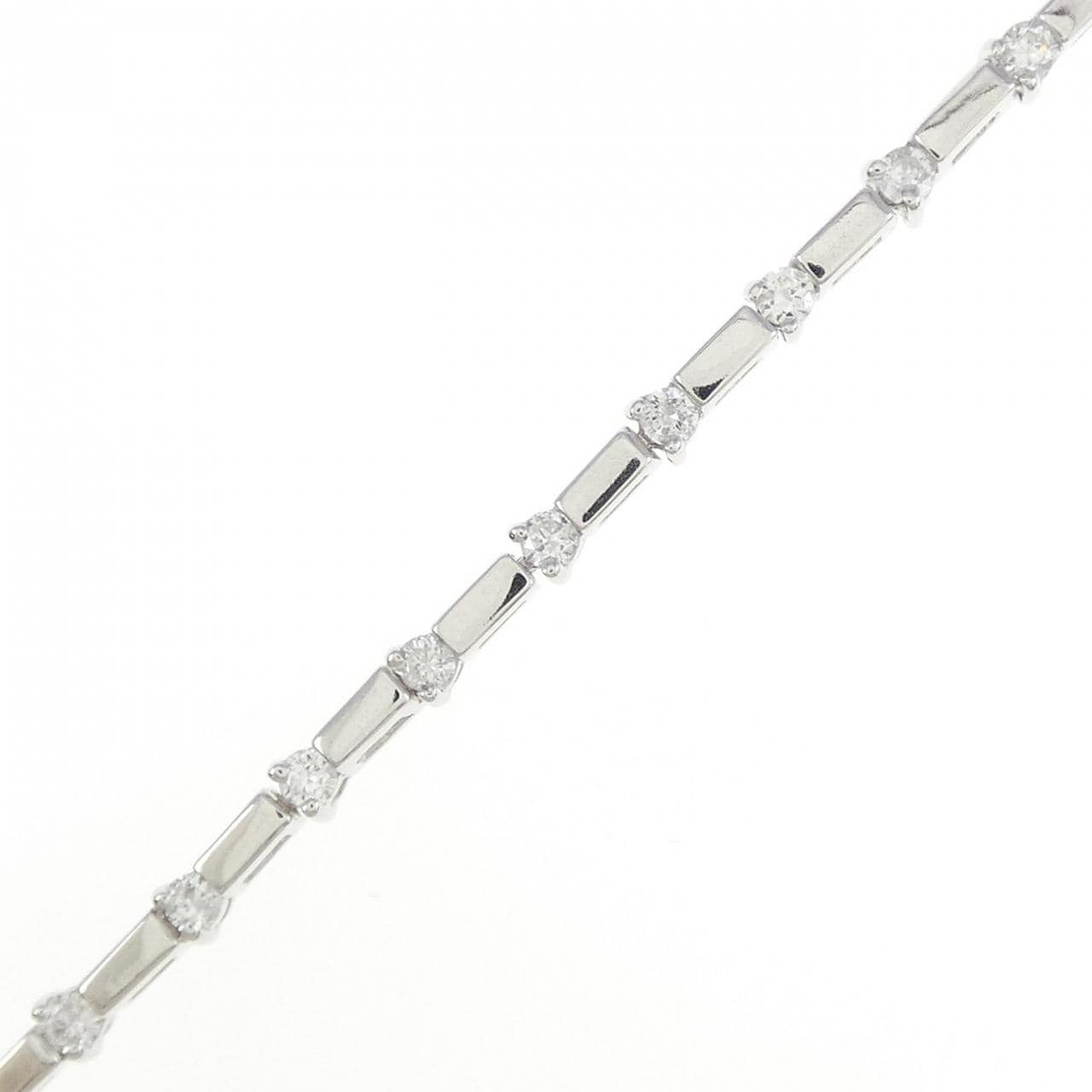K18WG Diamond bracelet 0.30CT