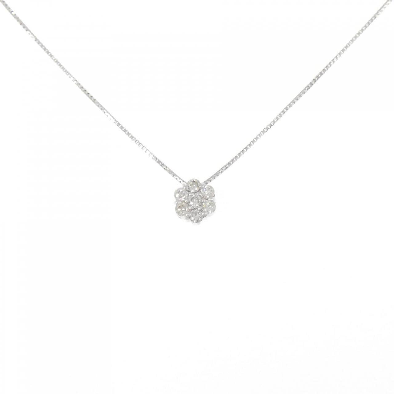 K18WG ダイヤモンド ネックレス 0.22CT