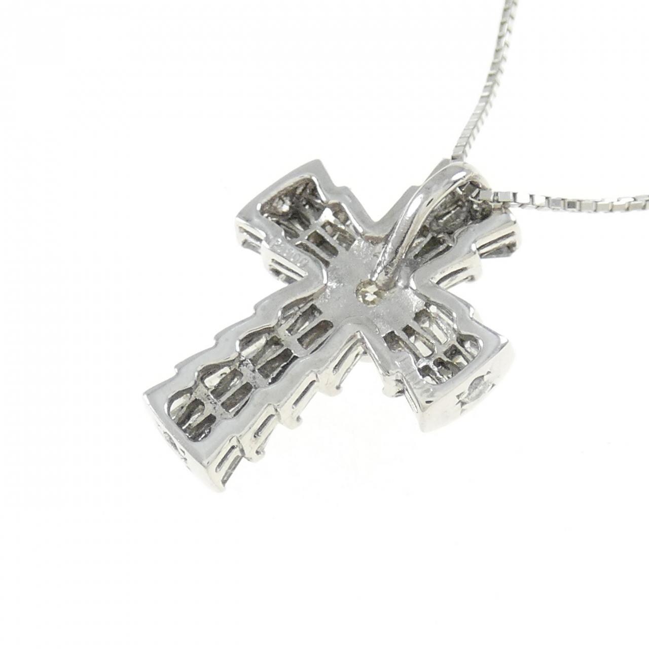 PT900/PT850 クロス ダイヤモンド ネックレス 1.00CT