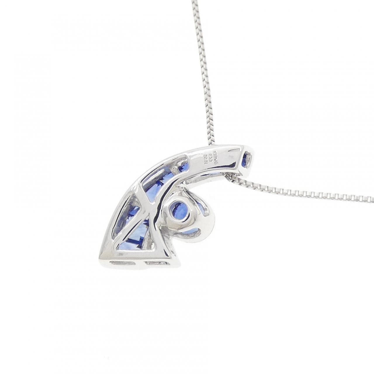 K18WG サファイヤ ネックレス 0.53CT