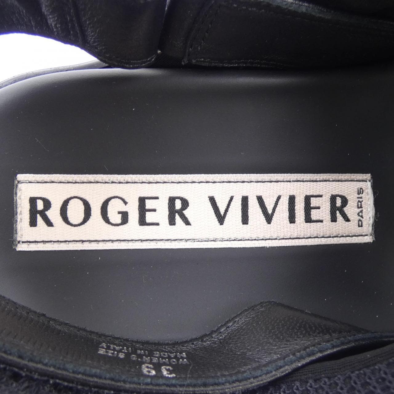ロジェヴィヴィエ ROGER VIVIER ヴィヴ ラン ライト ストラス バックル サンダル