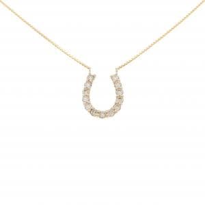 K18PG/K18YG ホースシュー ダイヤモンド ネックレス 1.00CT
