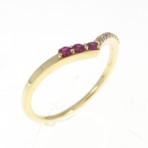 K18YG ルビー リング 0.04CT