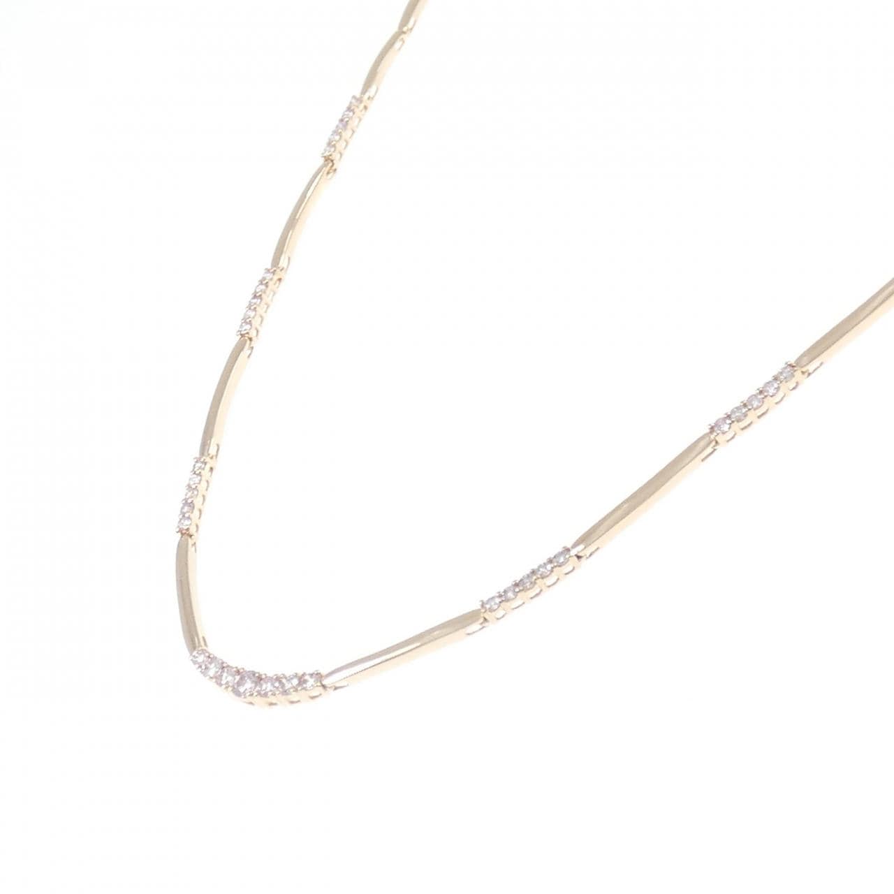 K18PG ピンクダイヤモンド ネックレス 0.113CT
