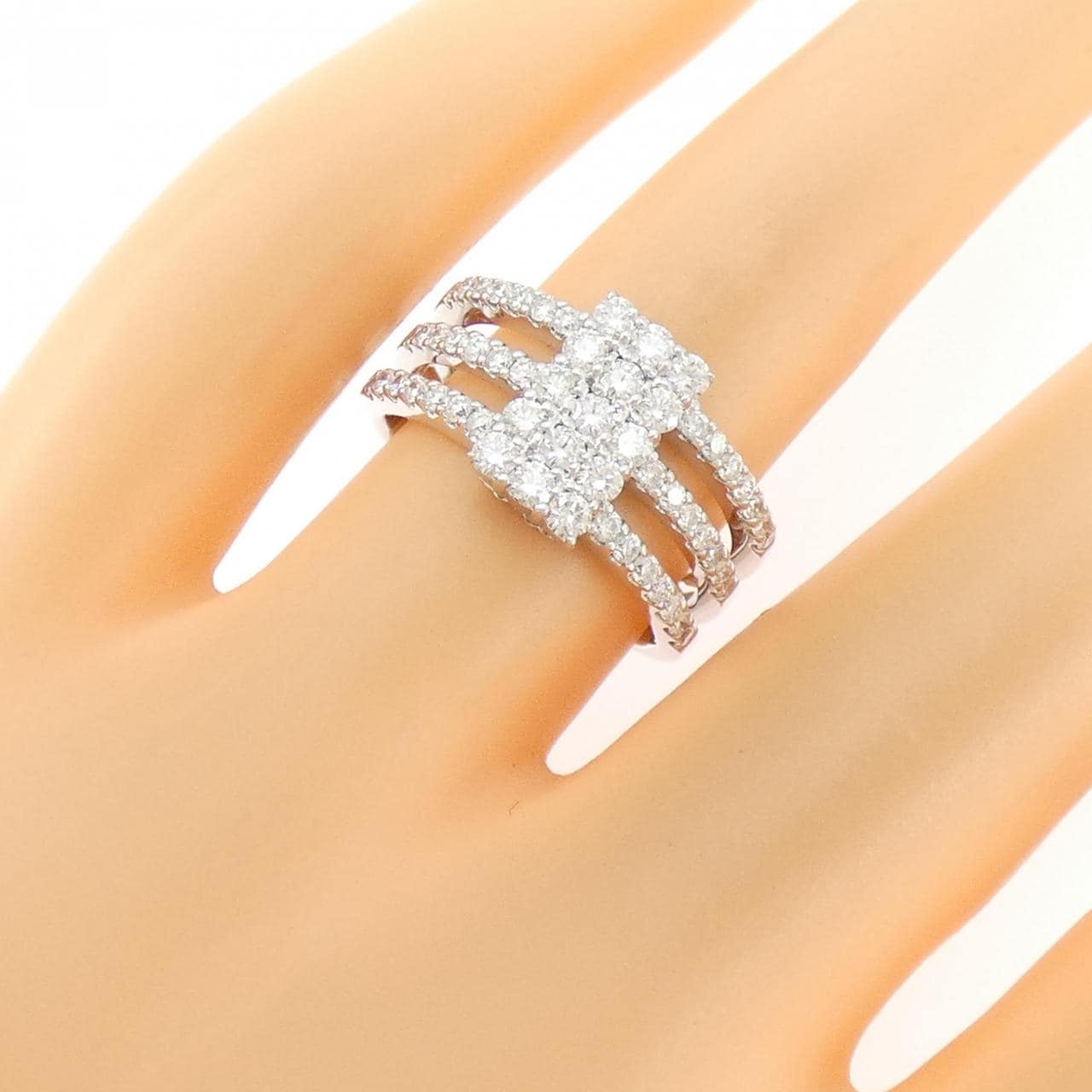 K18WG ダイヤモンド リング 1.00CT